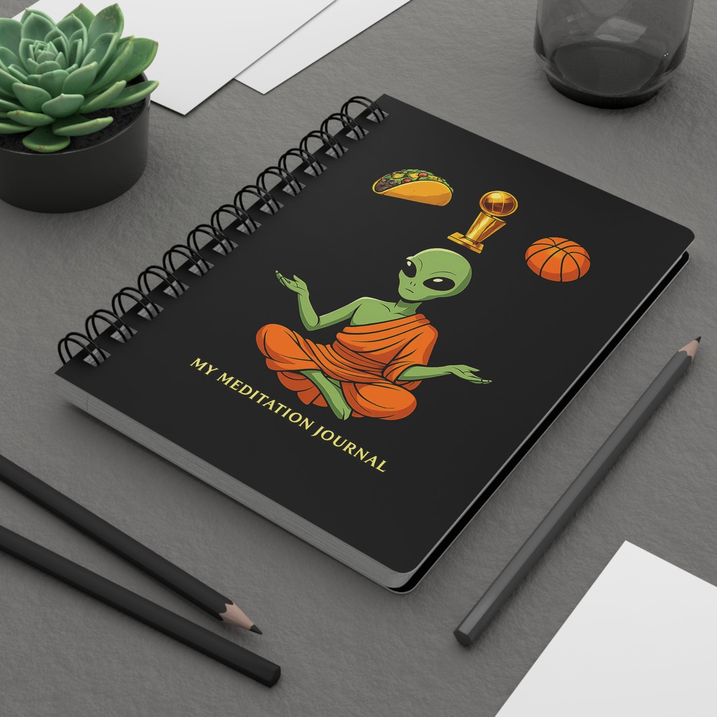Alien Meditation Journal — Spiral Bound Mindfulness Notebook for Fans (My Meditation Journal)