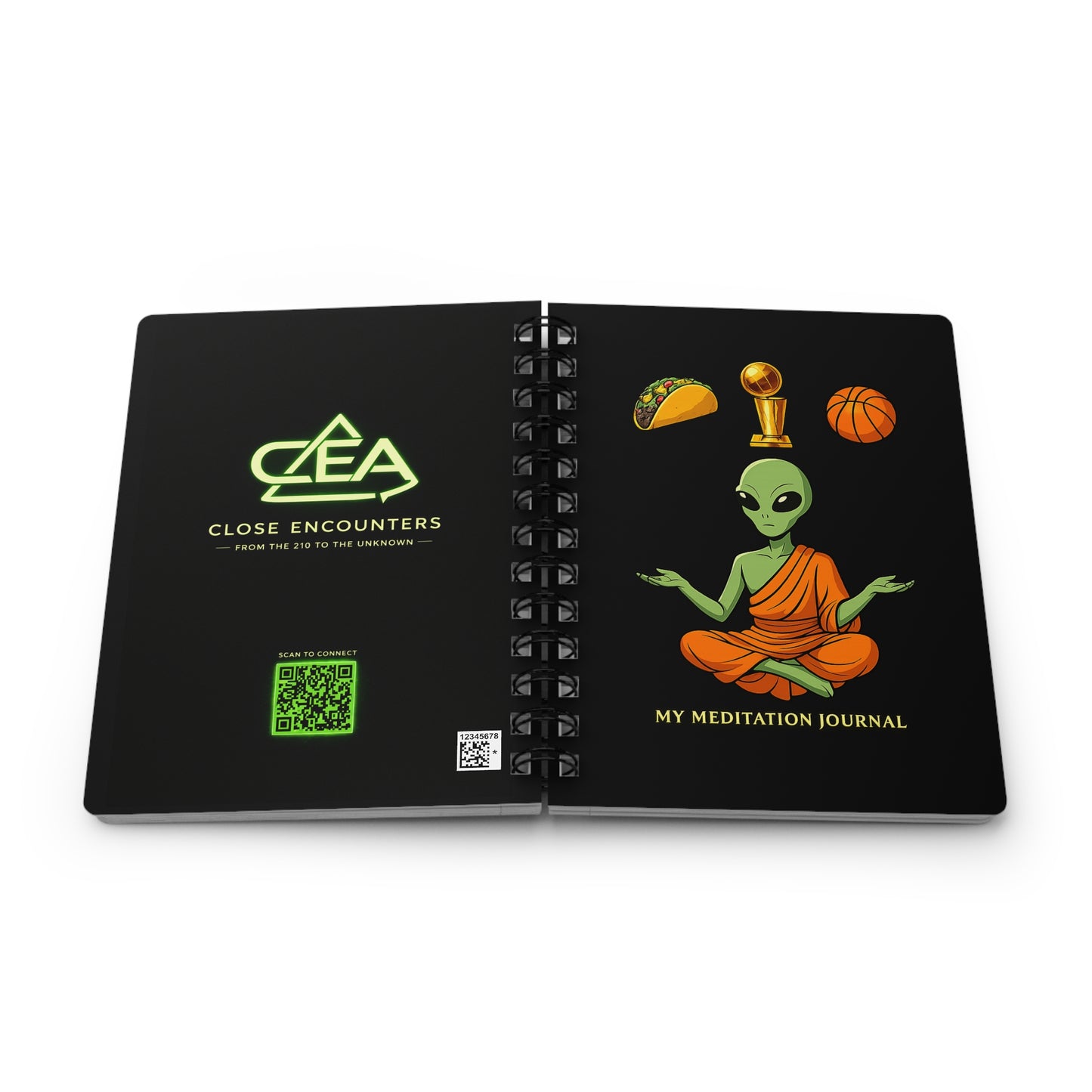 Alien Meditation Journal — Spiral Bound Mindfulness Notebook for Fans (My Meditation Journal)