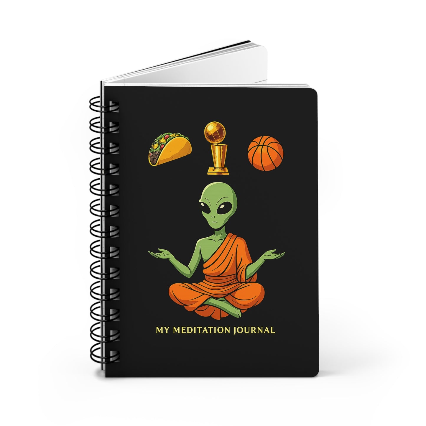 Alien Meditation Journal — Spiral Bound Mindfulness Notebook for Fans (My Meditation Journal)