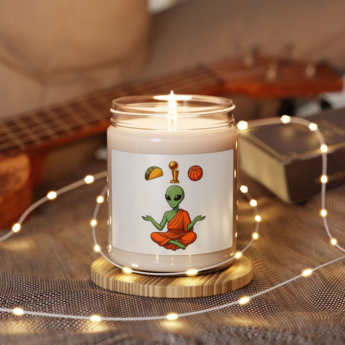 Soy Candle — Alien Monk Meditation Design (9oz)